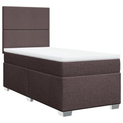 Sommier à lattes de lit avec matelas Marron foncé 90x190 cm 