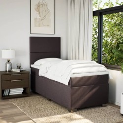 Sommier à lattes de lit avec matelas Marron foncé 90x190 cm 