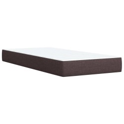 Sommier à lattes de lit avec matelas Marron foncé 90x190 cm 