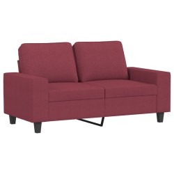 Ensemble de canapés 2 pcs rouge bordeaux tissu 