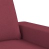 Ensemble de canapés 2 pcs rouge bordeaux tissu 