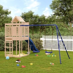 Aire de jeux d'extérieur bois de pin massif 