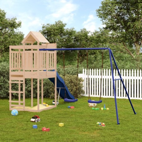 Aire de jeux d'extérieur bois de pin massif 