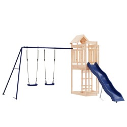Aire de jeux d'extérieur bois de pin massif 
