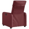 Fauteuil de massage inclinable électrique rouge bordeaux 
