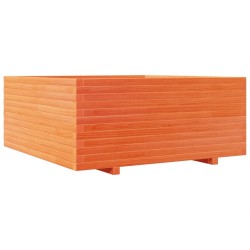 Jardinière cire marron 110x110x49,5 cm bois de pin massif 