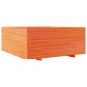 Jardinière cire marron 110x110x49,5 cm bois de pin massif 