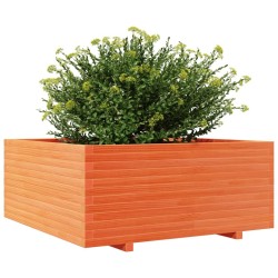 Jardinière cire marron 110x110x49,5 cm bois de pin massif 