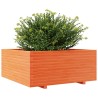 Jardinière cire marron 110x110x49,5 cm bois de pin massif 