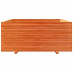 Jardinière cire marron 110x110x49,5 cm bois de pin massif 