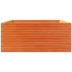 Jardinière cire marron 110x110x49,5 cm bois de pin massif 