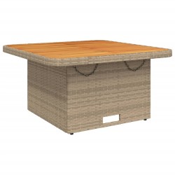 Ensemble à manger de jardin et coussins 3 pcs Beige poly rotin 