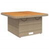Ensemble à manger de jardin et coussins 3 pcs Beige poly rotin 