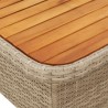 Ensemble à manger de jardin et coussins 3 pcs Beige poly rotin 