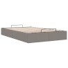 Cadre de lit ottoman sans matelas taupe 120x190 cm tissu 