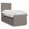 Sommier à lattes de lit avec matelas Taupe 90x200 cm Tissu 
