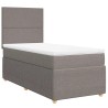 Sommier à lattes de lit avec matelas Taupe 90x200 cm Tissu 