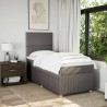 Sommier à lattes de lit avec matelas Taupe 90x200 cm Tissu 