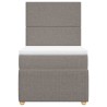 Sommier à lattes de lit avec matelas Taupe 90x200 cm Tissu 