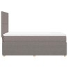 Sommier à lattes de lit avec matelas Taupe 90x200 cm Tissu 