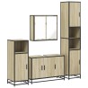 Ensemble de meubles de salle de bain 4 pcs chêne sonoma 
