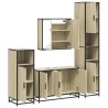 Ensemble de meubles de salle de bain 4 pcs chêne sonoma 