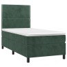 Sommier à lattes de lit matelas et LED Vert foncé 100x200 cm 