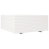 Jardinière blanc 110x110x49,5 cm bois de pin massif 
