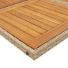 Ensemble à manger de jardin et coussins 9 pcs beige Poly rotin 
