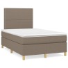 Sommier à lattes de lit avec matelas taupe 120x190 cm tissu 