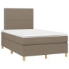 Sommier à lattes de lit avec matelas taupe 120x190 cm tissu 