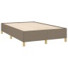 Sommier à lattes de lit avec matelas taupe 120x190 cm tissu 