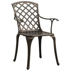 Ensemble de bistro 3 pcs Aluminium coulé Bronze 