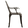 Ensemble de bistro 3 pcs Aluminium coulé Bronze 