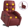 Fauteuil inclinable de massage Rouge bordeaux Similicuir 
