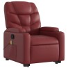 Fauteuil inclinable de massage Rouge bordeaux Similicuir 