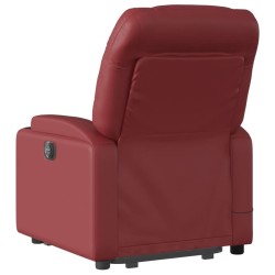 Fauteuil inclinable de massage Rouge bordeaux Similicuir 