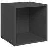 Meuble TV gris 37x35x37 cm bois d’ingénierie 