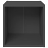 Meuble TV gris 37x35x37 cm bois d’ingénierie 