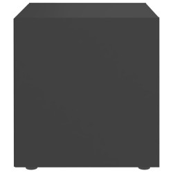 Meuble TV gris 37x35x37 cm bois d’ingénierie 