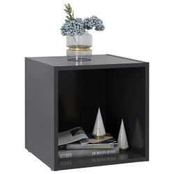 Meuble TV gris 37x35x37 cm bois d’ingénierie 