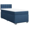 Sommier à lattes de lit avec matelas Bleu 90x190 cm Tissu 