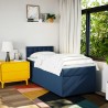 Sommier à lattes de lit avec matelas Bleu 90x190 cm Tissu 
