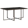 Ensemble à manger de jardin et coussins 7 pcs marron rotin 