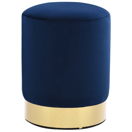 Tabouret Bleu et doré Velours 