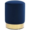 Tabouret Bleu et doré Velours 