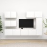Ensemble de meubles TV 6 pcs Blanc Bois d'ingénierie 