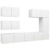 Ensemble de meubles TV 6 pcs Blanc Bois d'ingénierie 