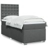 Sommier à lattes de lit avec matelas Gris foncé 80x200 cm Tissu 