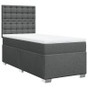 Sommier à lattes de lit avec matelas Gris foncé 80x200 cm Tissu 